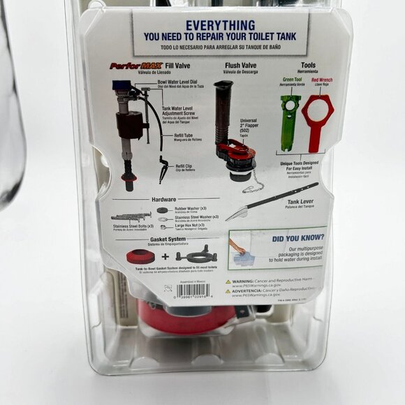 Universal Toilet Tank Repair Kit Fluidmaster Model K-400H-021 NEW - Picture 4 of 6